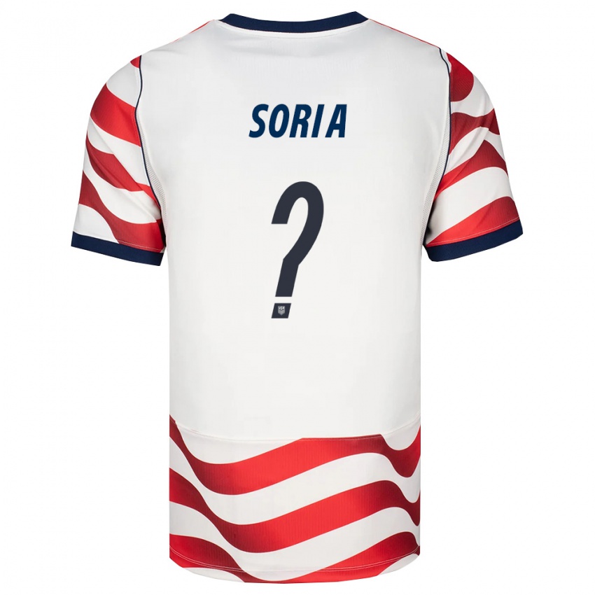 נשים ארצות הברית Alex Soria #0 אדום לבן שחור ג'רזי ביתית 26-28 חולצה קצרה