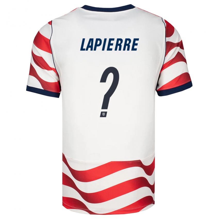 נשים ארצות הברית Zach Lapierre #0 אדום לבן שחור ג'רזי ביתית 26-28 חולצה קצרה