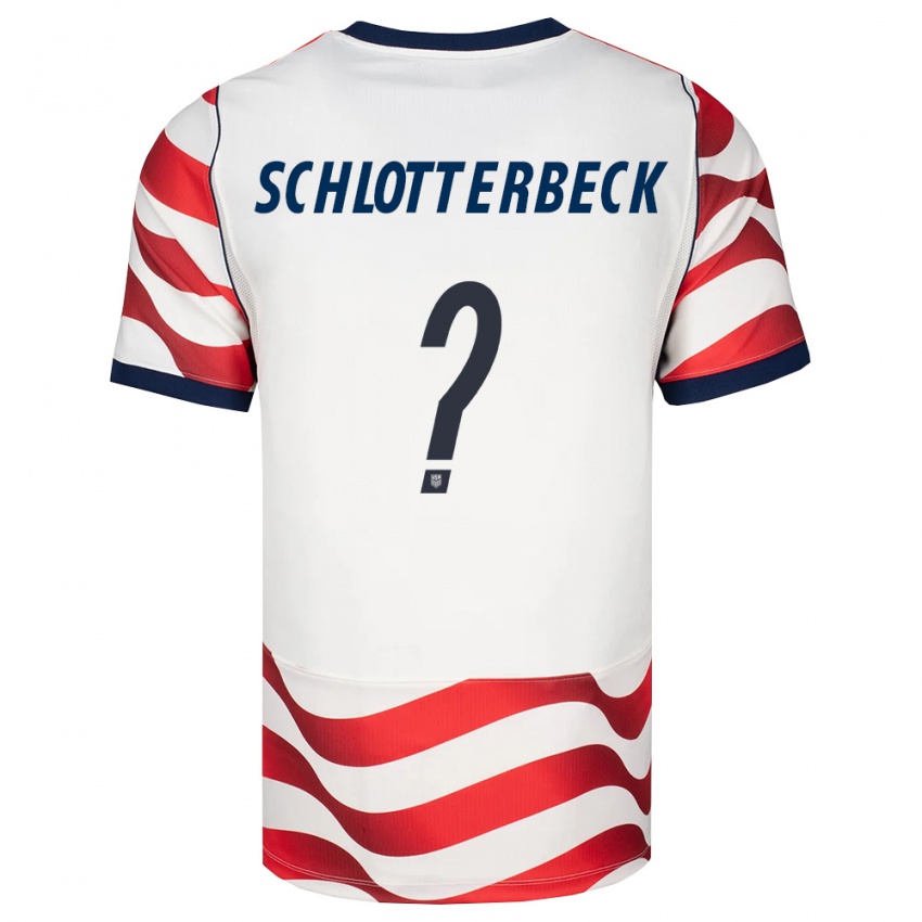 נשים ארצות הברית Ryan Schlotterbeck #0 אדום לבן שחור ג'רזי ביתית 26-28 חולצה קצרה