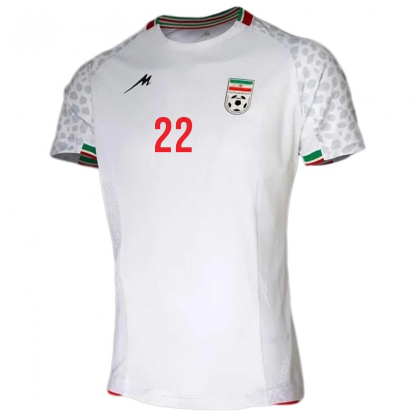 נשים איראן פרזד רחימי #22 לבן אדום ג'רזי ביתית 26-28 חולצה קצרה