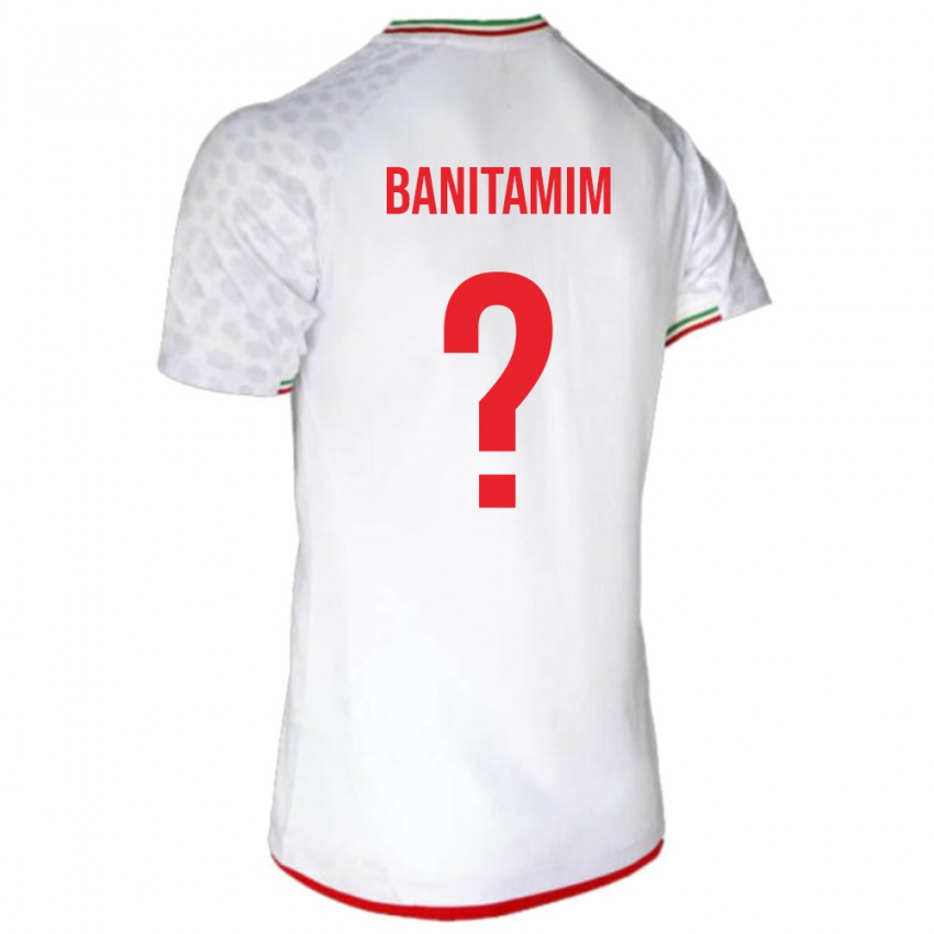 נשים איראן Mohammadreza Banitamim #0 לבן אדום ג'רזי ביתית 26-28 חולצה קצרה