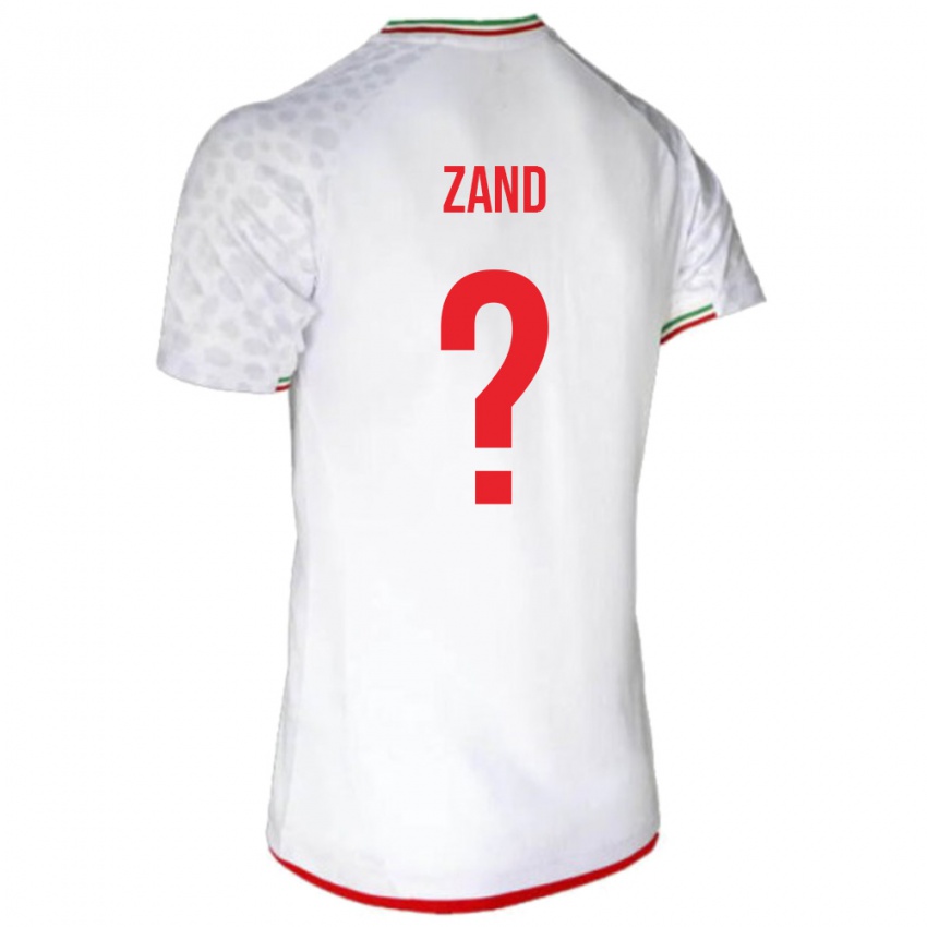 נשים איראן Ahoora Zand #0 לבן אדום ג'רזי ביתית 26-28 חולצה קצרה