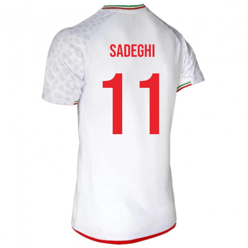 נשים איראן מאהן סדגי #11 לבן אדום ג'רזי ביתית 26-28 חולצה קצרה