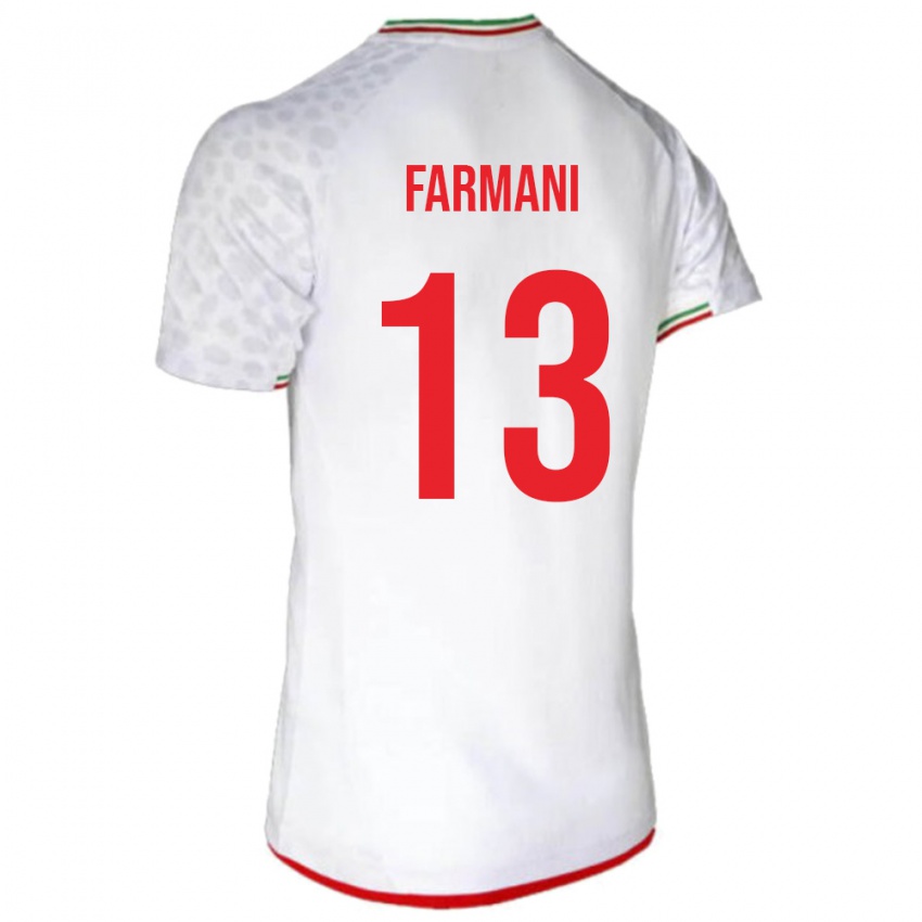 נשים איראן יאסאמאן פארמאני #13 לבן אדום ג'רזי ביתית 26-28 חולצה קצרה