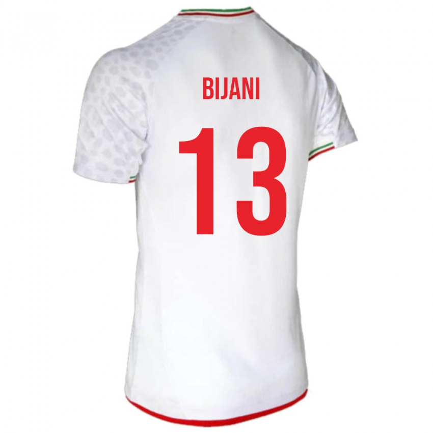 נשים איראן חוסיין ביז'אני #13 לבן אדום ג'רזי ביתית 26-28 חולצה קצרה