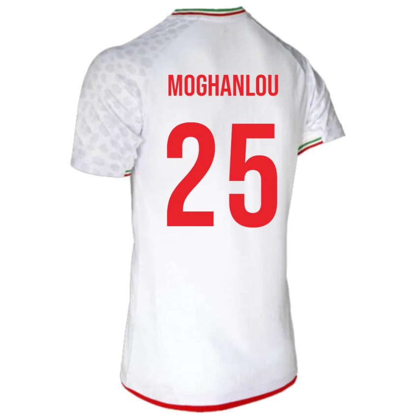 נשים איראן שאהריאר מר'אנלו #25 לבן אדום ג'רזי ביתית 26-28 חולצה קצרה