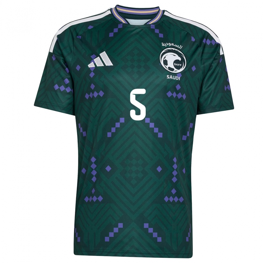 נשים ערב הסעודית מוחמד מהזרי #5 ירוק סגול לבן ג'רזי ביתית 26-28 חולצה קצרה