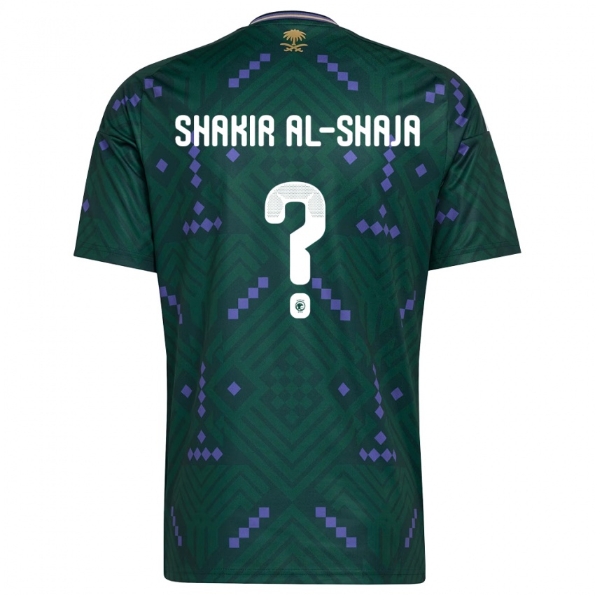 נשים ערב הסעודית Sultan Shakir Al-Shaja #0 ירוק סגול לבן ג'רזי ביתית 26-28 חולצה קצרה