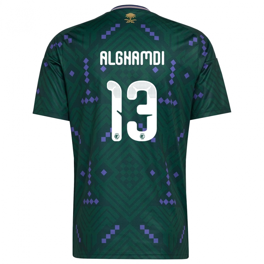 נשים ערב הסעודית האצה אלחמדי #13 ירוק סגול לבן ג'רזי ביתית 26-28 חולצה קצרה