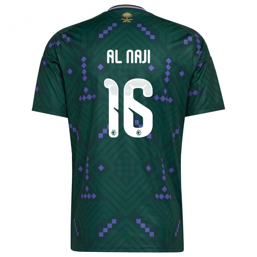 נשים ערב הסעודית סאמי אל-נאג'י #16 ירוק סגול לבן ג'רזי ביתית 26-28 חולצה קצרה