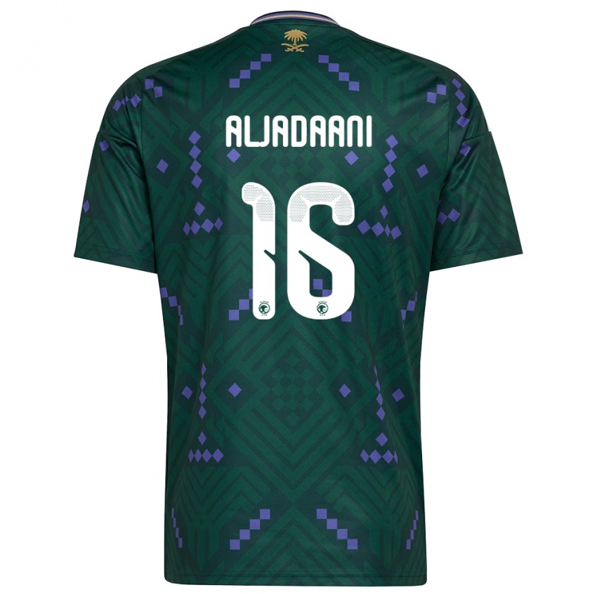 נשים ערב הסעודית נוואף אלג'דאני #16 ירוק סגול לבן ג'רזי ביתית 26-28 חולצה קצרה