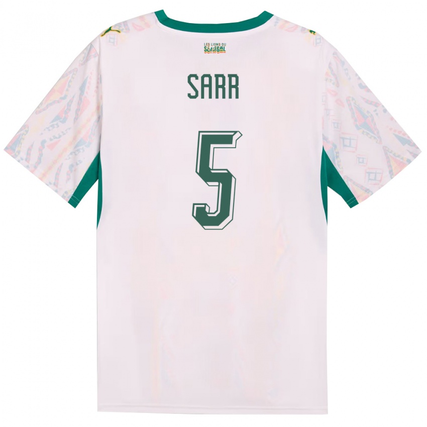 נשים סנגל Omar Sarr #5 לבן ירוק צהוב ג'רזי ביתית 26-28 חולצה קצרה