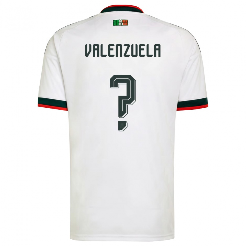נשים מקסיקו Francisco Valenzuela #0 לבן בורדו ירוק הרחק ג'רזי 26-28 חולצה קצרה