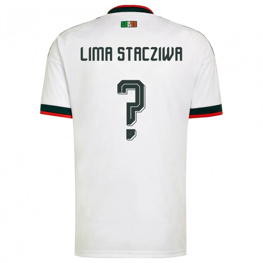 נשים מקסיקו Neo Lima Stacziwa #0 לבן בורדו ירוק הרחק ג'רזי 26-28 חולצה קצרה