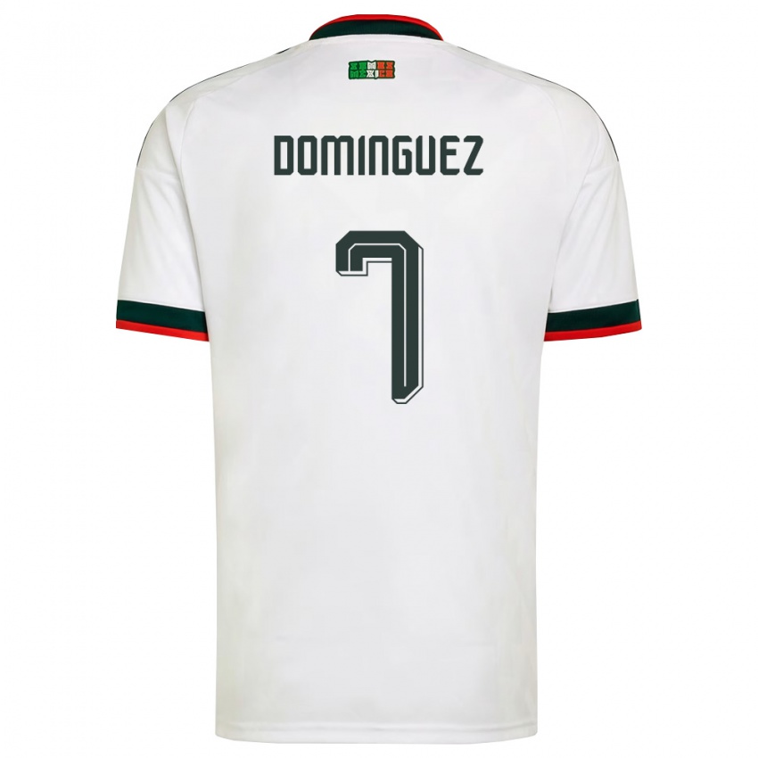 נשים מקסיקו אלכסיי דומינגז פיגרואה #7 לבן בורדו ירוק הרחק ג'רזי 26-28 חולצה קצרה