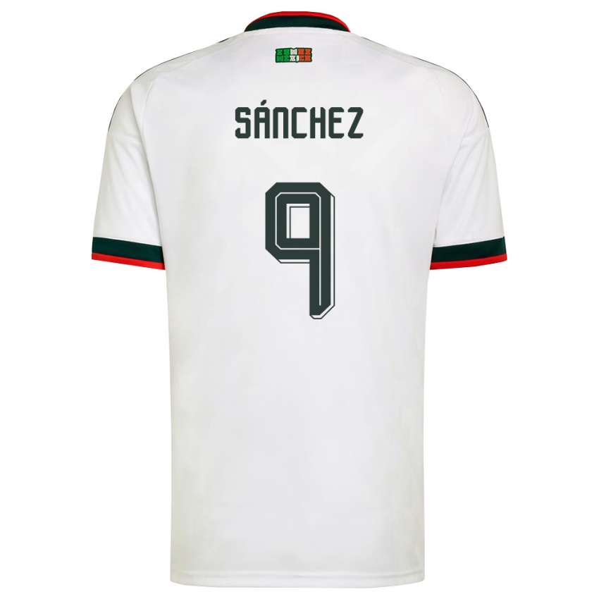 נשים מקסיקו Adán Sánchez #9 לבן בורדו ירוק הרחק ג'רזי 26-28 חולצה קצרה