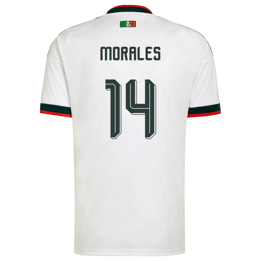נשים מקסיקו Amaury Morales #14 לבן בורדו ירוק הרחק ג'רזי 26-28 חולצה קצרה