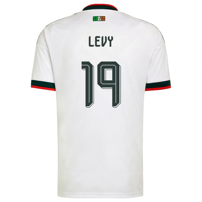 נשים מקסיקו Mateo Levy #19 לבן בורדו ירוק הרחק ג'רזי 26-28 חולצה קצרה
