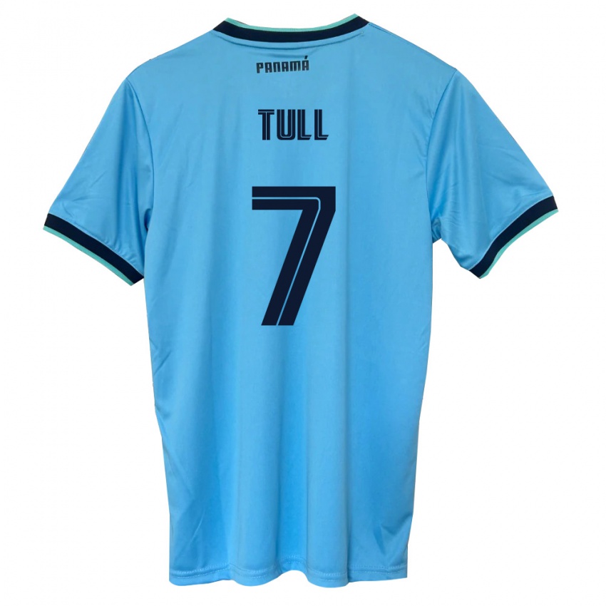 נשים פנמה Alexander Tull #7 כחול שמיים שחור הרחק ג'רזי 26-28 חולצה קצרה