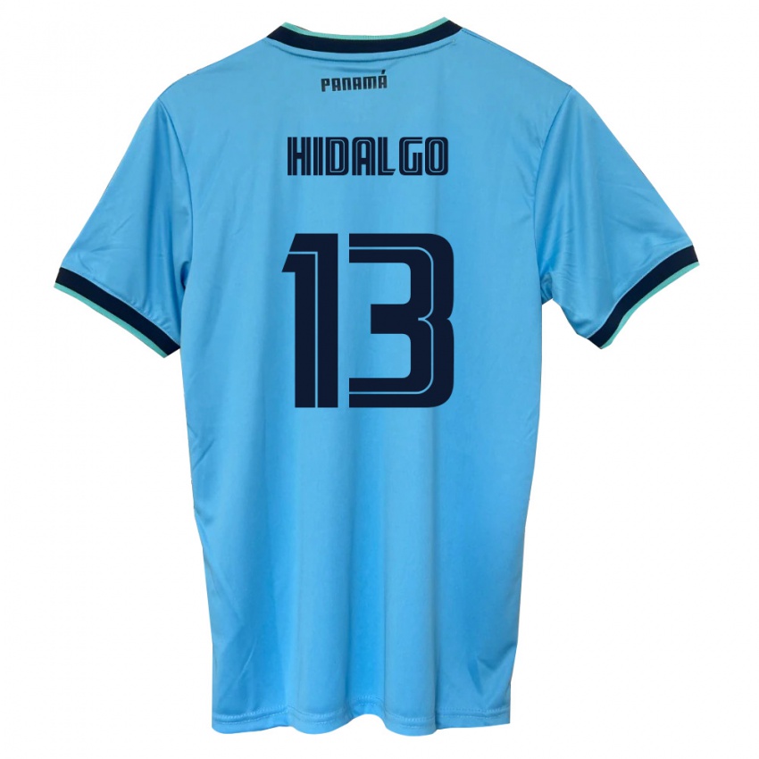 נשים פנמה Joseph Hidalgo #13 כחול שמיים שחור הרחק ג'רזי 26-28 חולצה קצרה