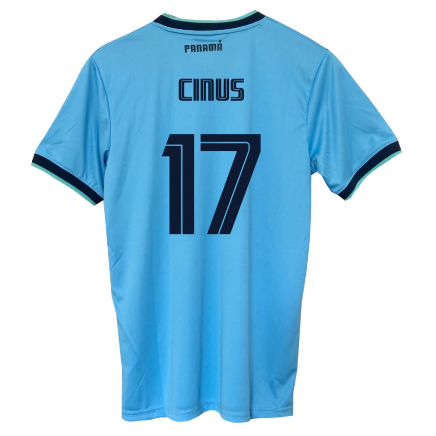 נשים פנמה Dilan Cinus #17 כחול שמיים שחור הרחק ג'רזי 26-28 חולצה קצרה