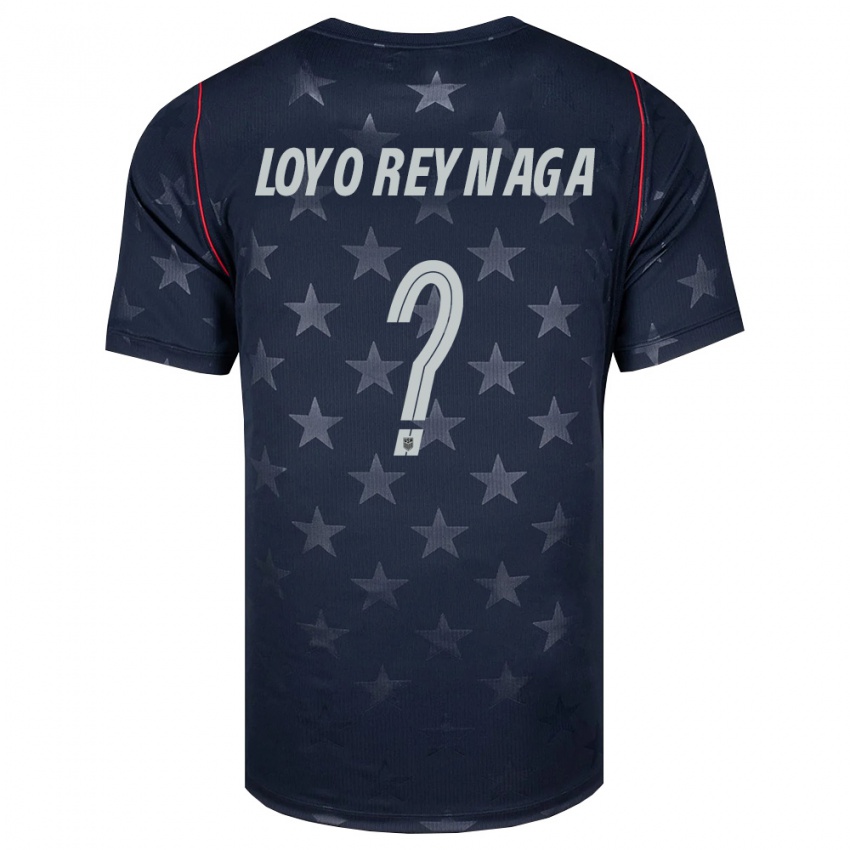 נשים ארצות הברית Zamir Loyo Reynaga #0 שחור לבן אדום הרחק ג'רזי 26-28 חולצה קצרה
