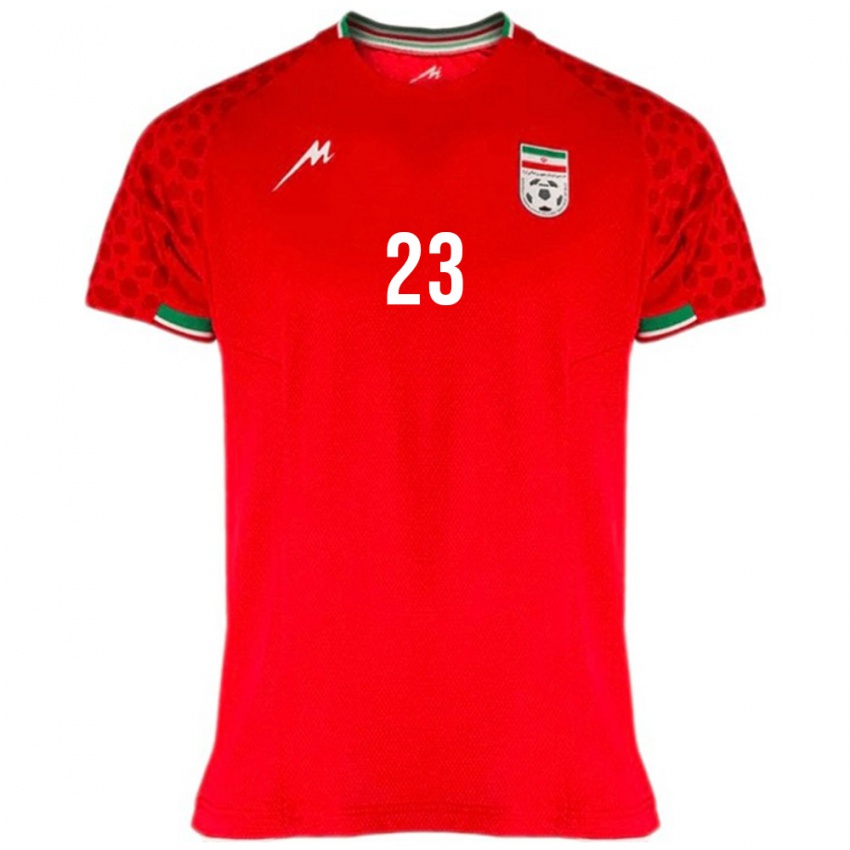 נשים איראן ראוף סולטני #23 אדום לבן הרחק ג'רזי 26-28 חולצה קצרה