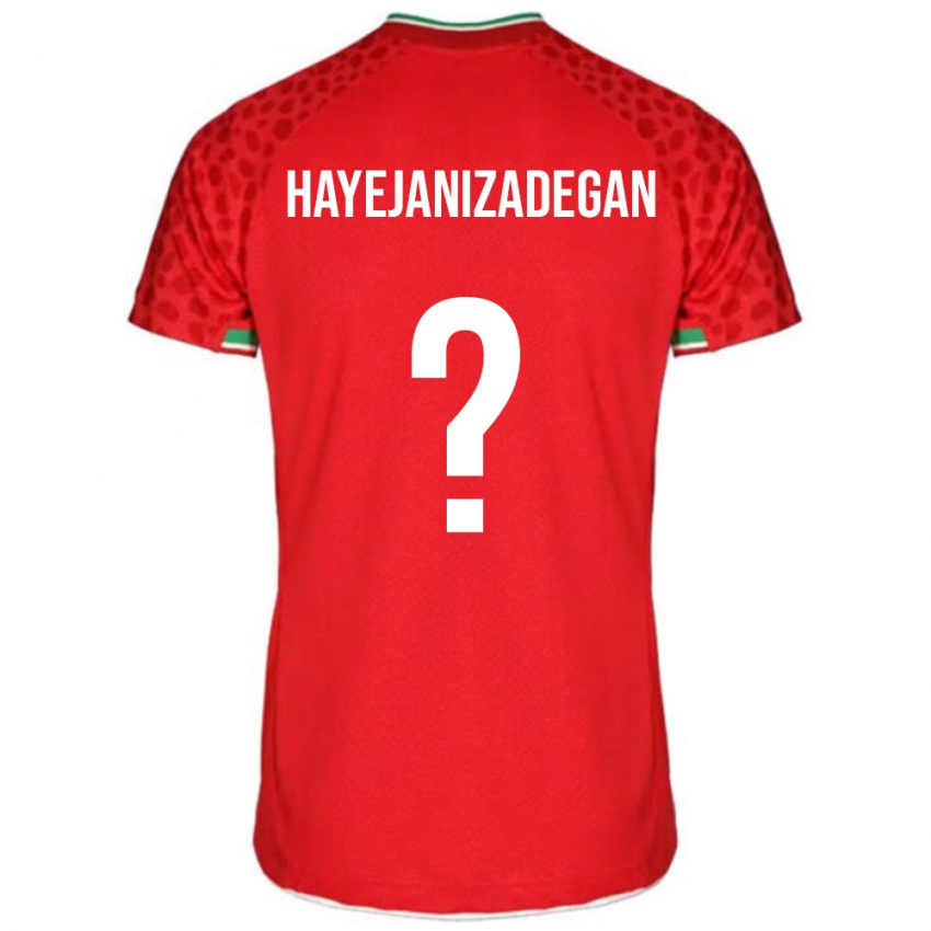 נשים איראן Iliya Hayejanizadegan #0 אדום לבן הרחק ג'רזי 26-28 חולצה קצרה