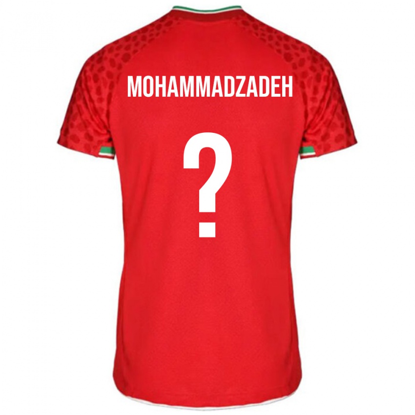 נשים איראן Siyam Mohammadzadeh #0 אדום לבן הרחק ג'רזי 26-28 חולצה קצרה