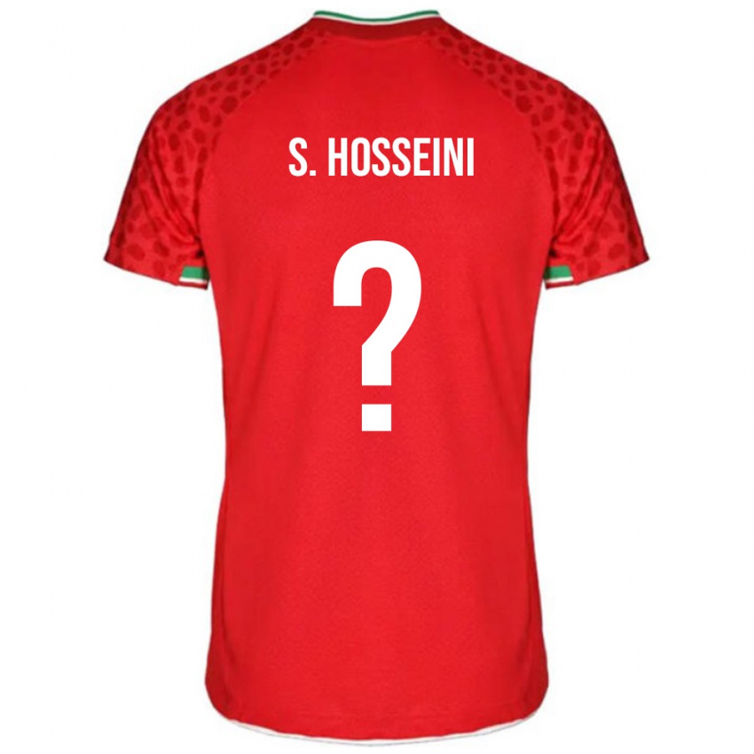 נשים איראן Seyed Mohammadjavad Hosseini #0 אדום לבן הרחק ג'רזי 26-28 חולצה קצרה