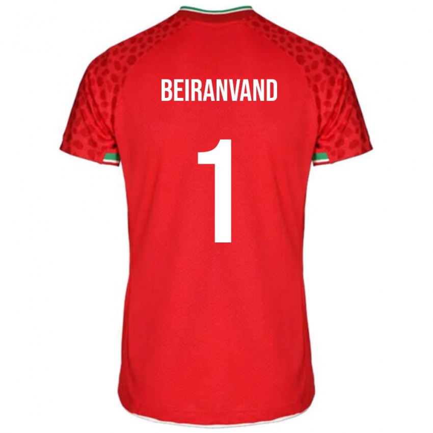 נשים איראן עלירזה בייראנבאנד #1 אדום לבן הרחק ג'רזי 26-28 חולצה קצרה