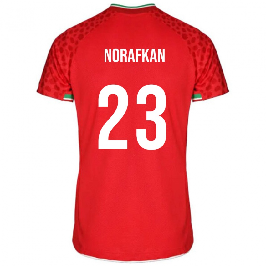 נשים איראן עומיד נוראפקאן #23 אדום לבן הרחק ג'רזי 26-28 חולצה קצרה