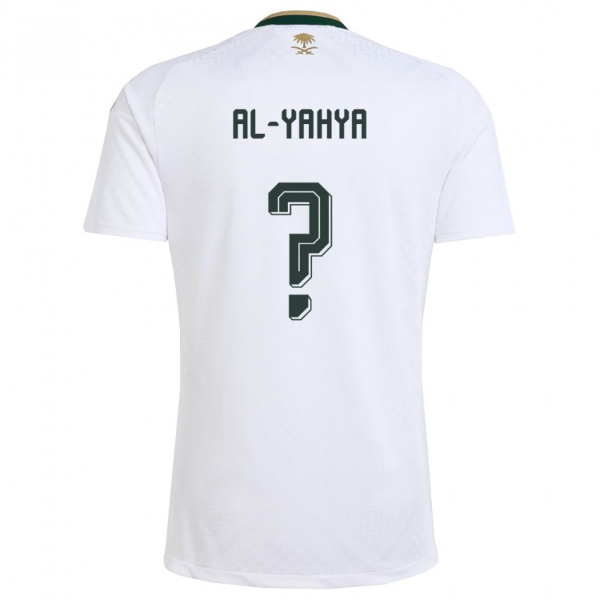 נשים ערב הסעודית Ali Al-Yahya #0 לבן ירוק זהב הרחק ג'רזי 26-28 חולצה קצרה