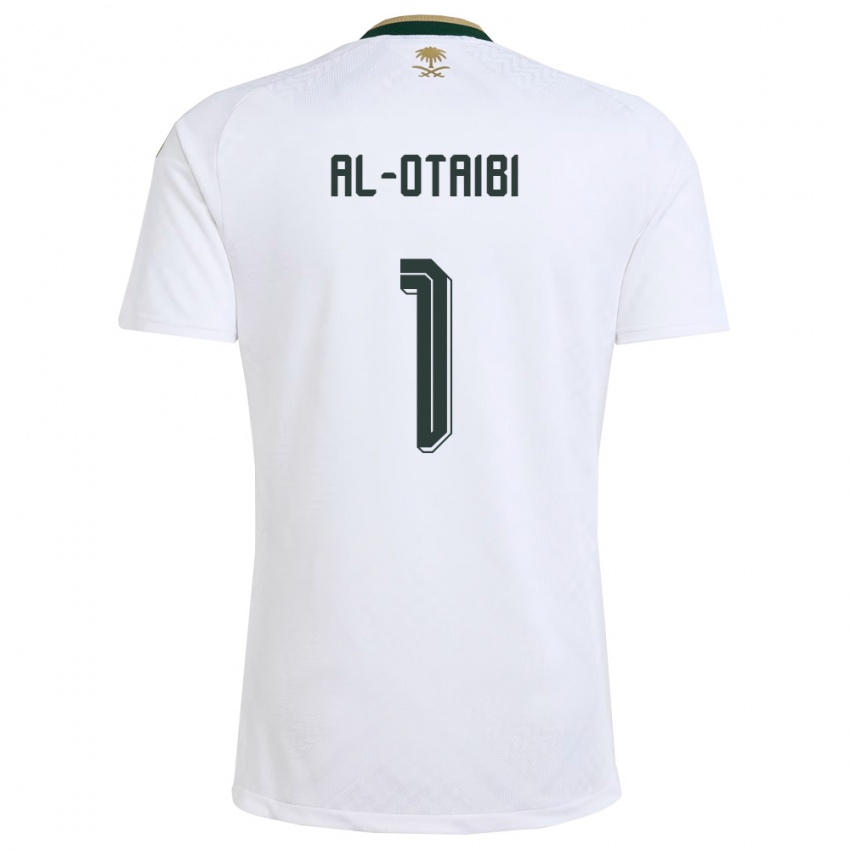 נשים ערב הסעודית מוחמד אל-עותייבי #1 לבן ירוק זהב הרחק ג'רזי 26-28 חולצה קצרה