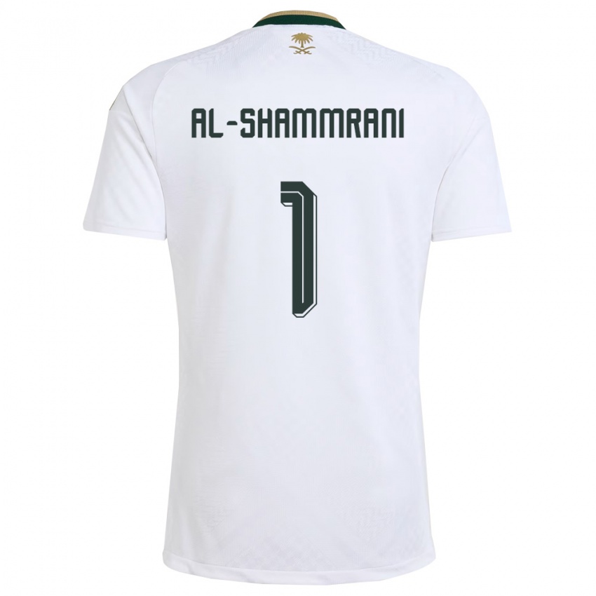 נשים ערב הסעודית Faisal Al-Shammrani #1 לבן ירוק זהב הרחק ג'רזי 26-28 חולצה קצרה