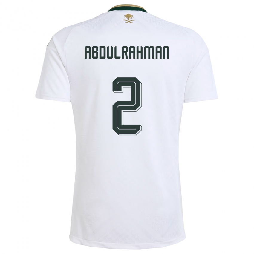 נשים ערב הסעודית מוחמד עבדולרחמן #2 לבן ירוק זהב הרחק ג'רזי 26-28 חולצה קצרה