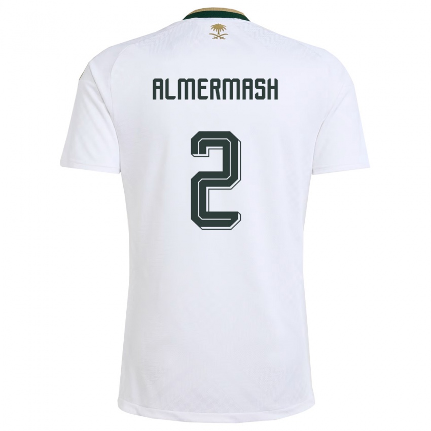 נשים ערב הסעודית אומה אלמרמש #2 לבן ירוק זהב הרחק ג'רזי 26-28 חולצה קצרה