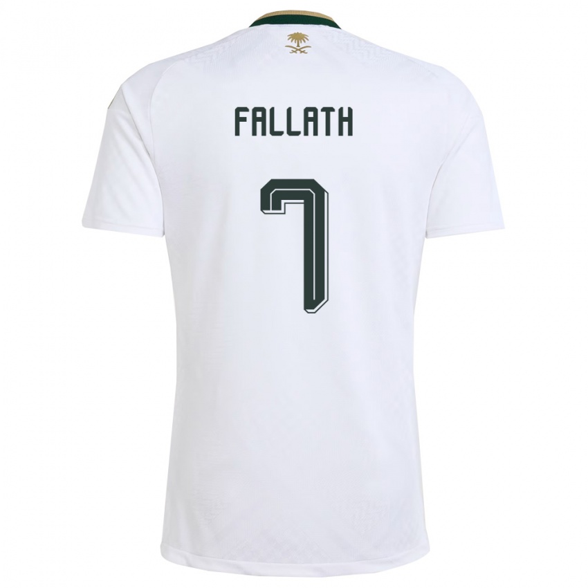 נשים ערב הסעודית פאהד נפילה #7 לבן ירוק זהב הרחק ג'רזי 26-28 חולצה קצרה