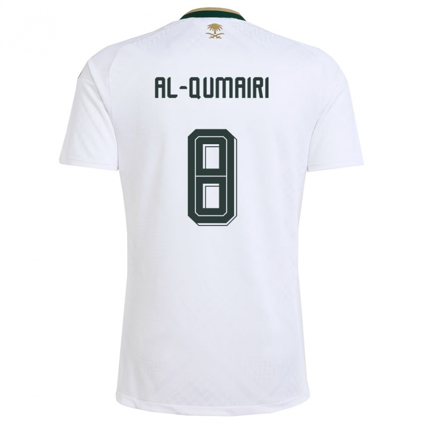 נשים ערב הסעודית נוואף אל קומאירי #8 לבן ירוק זהב הרחק ג'רזי 26-28 חולצה קצרה