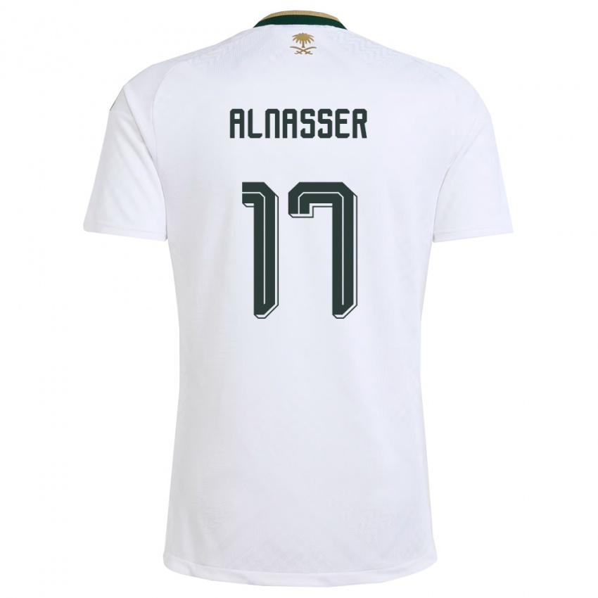 נשים ערב הסעודית סעד אלנאסר #17 לבן ירוק זהב הרחק ג'רזי 26-28 חולצה קצרה