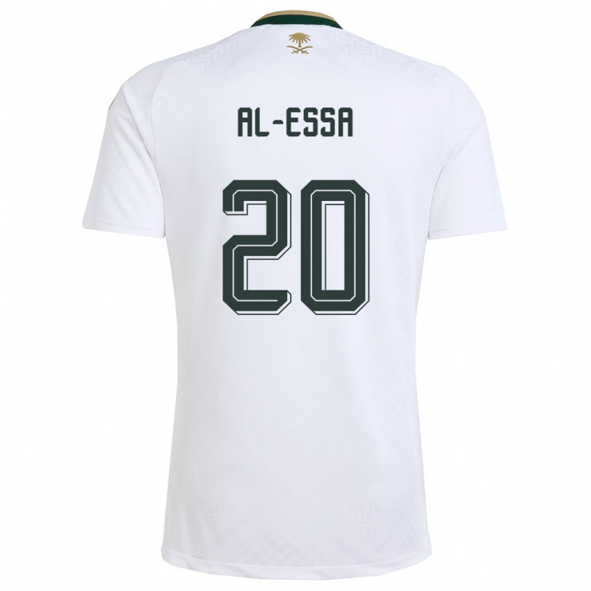 נשים ערב הסעודית Karam Al-Essa #20 לבן ירוק זהב הרחק ג'רזי 26-28 חולצה קצרה