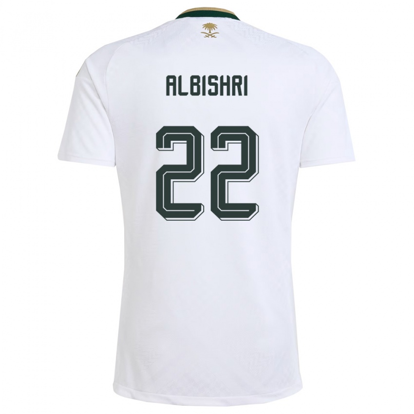 נשים ערב הסעודית נוואף אלבישרי #22 לבן ירוק זהב הרחק ג'רזי 26-28 חולצה קצרה