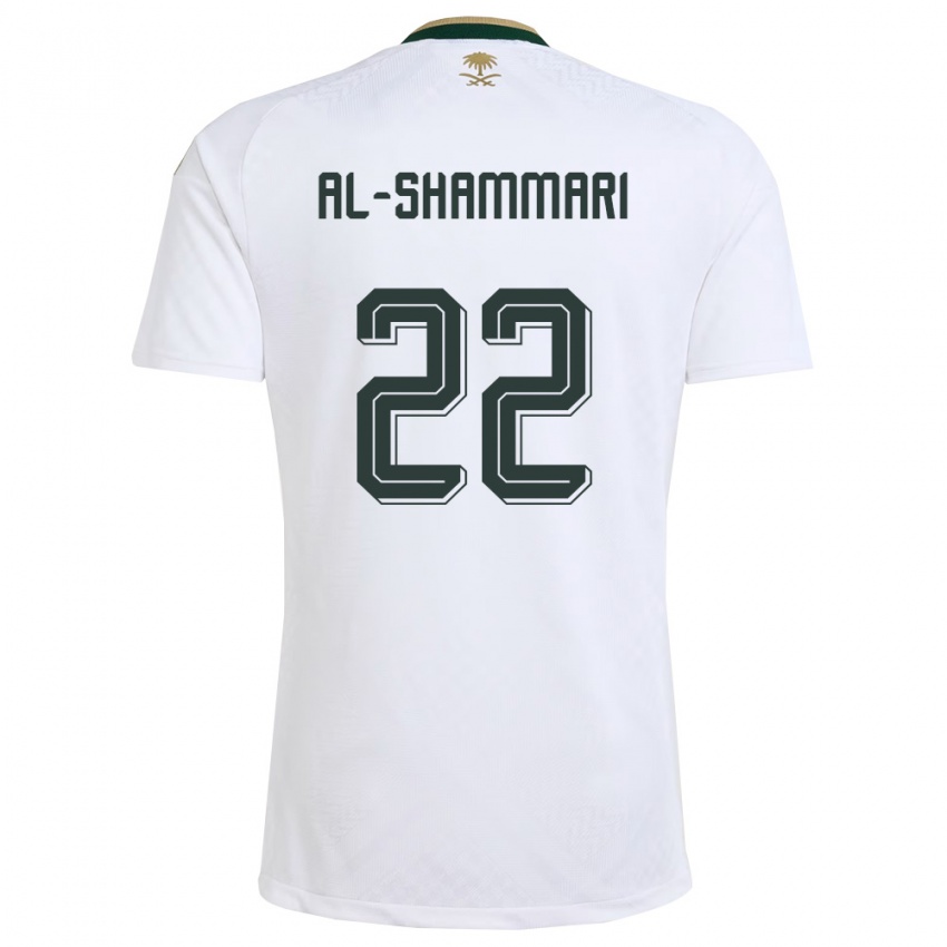 נשים ערב הסעודית Affas Al-Shammari #22 לבן ירוק זהב הרחק ג'רזי 26-28 חולצה קצרה