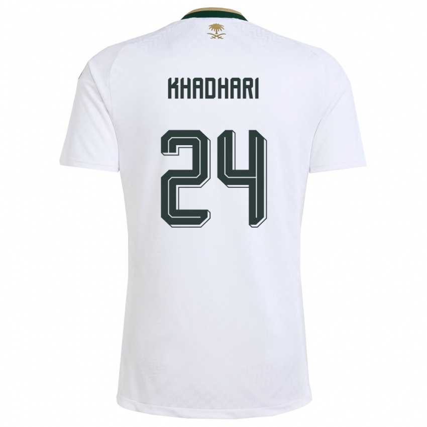 נשים ערב הסעודית Murad Khadhari #24 לבן ירוק זהב הרחק ג'רזי 26-28 חולצה קצרה