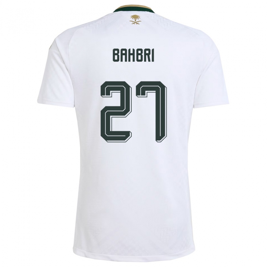 נשים ערב הסעודית התאן באהברי #27 לבן ירוק זהב הרחק ג'רזי 26-28 חולצה קצרה