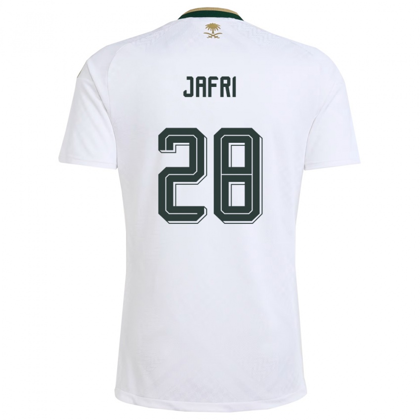 נשים ערב הסעודית פארה ג'פרי #28 לבן ירוק זהב הרחק ג'רזי 26-28 חולצה קצרה