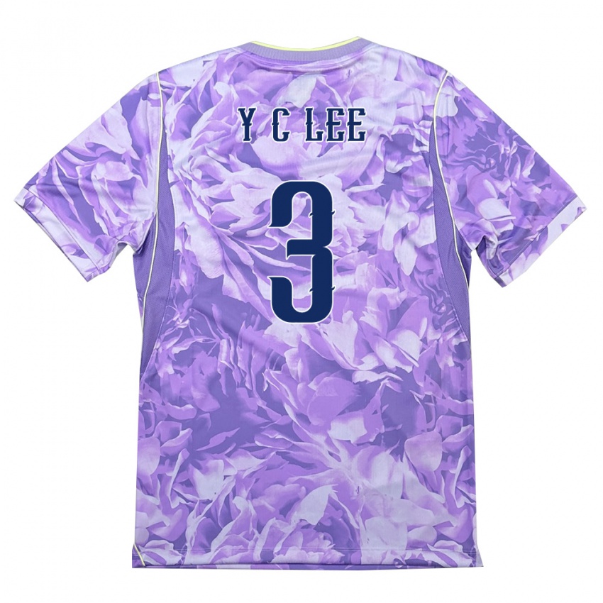 נשים דרום קוריאה Ye-Chan Lee #3 סגול ירוק הרחק ג'רזי 26-28 חולצה קצרה