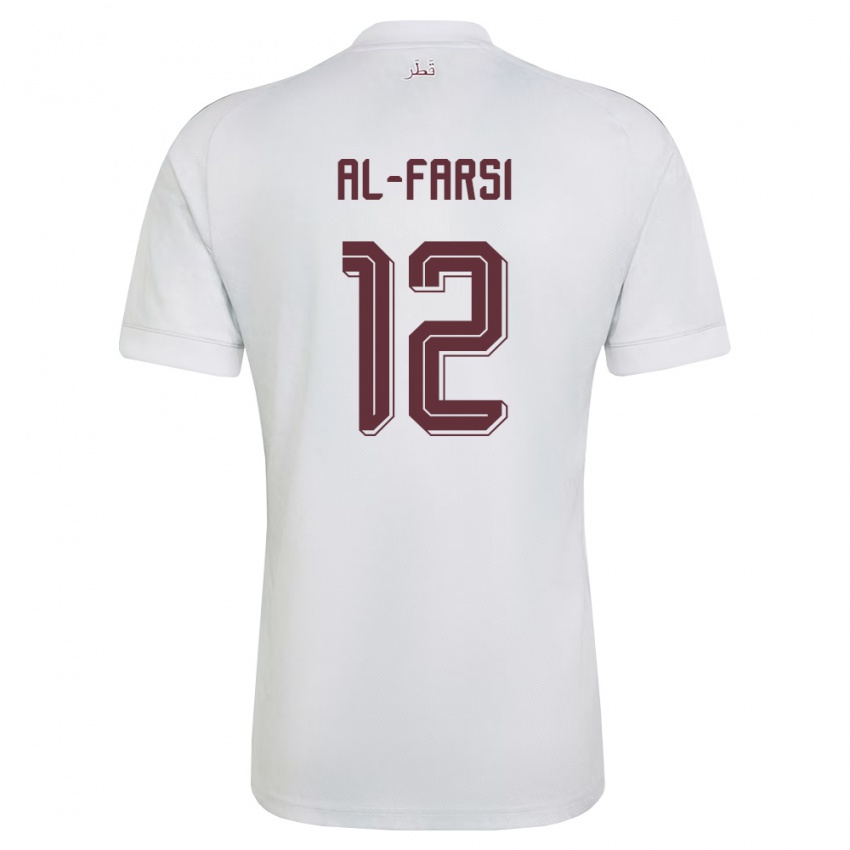 נשים קטאר Faiz Al-Farsi #12 לבן בורדו הרחק ג'רזי 26-28 חולצה קצרה
