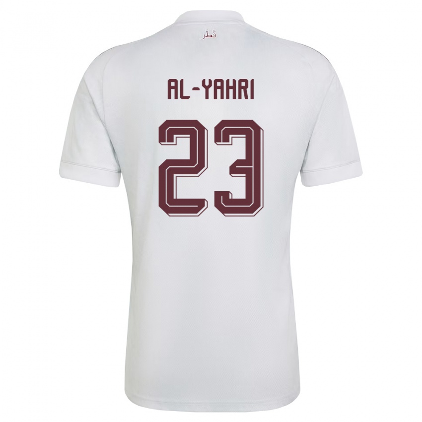 נשים קטאר Nawaf Al-Yahri #23 לבן בורדו הרחק ג'רזי 26-28 חולצה קצרה