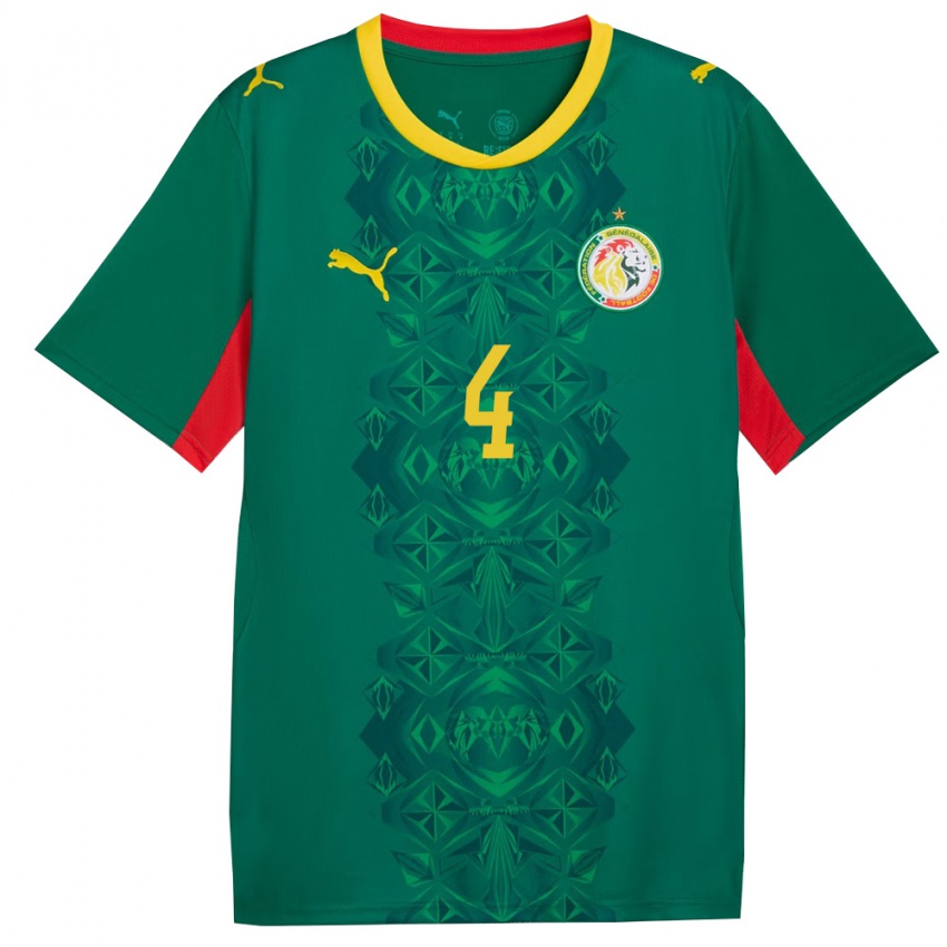 נשים סנגל אוסיינו דיאגנה #4 ירוק צהוב אדום הרחק ג'רזי 26-28 חולצה קצרה